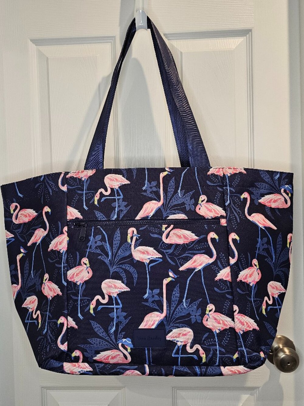 NWT Vera Bradley Reactive Drawstring Family Tote Flamingo Party Bag Shoulder